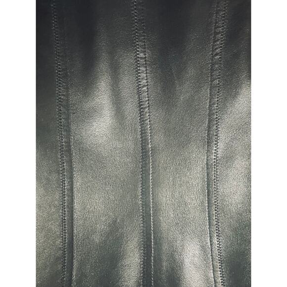 Tailored Black Genuine Leather Jacket, Jones New York, SZ L 12/14 - Picture 11 of 16